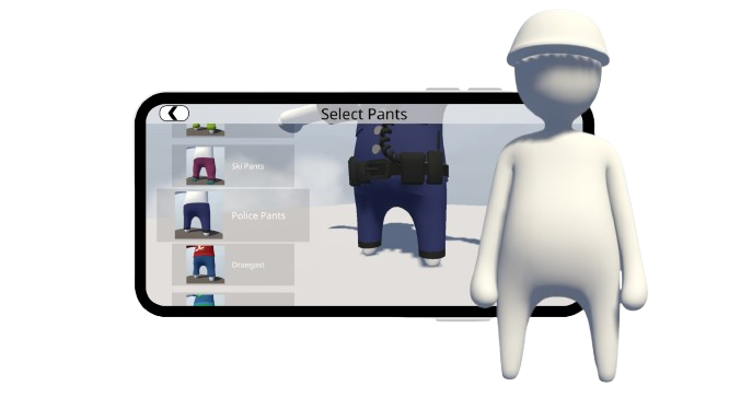 Select Pants to customize